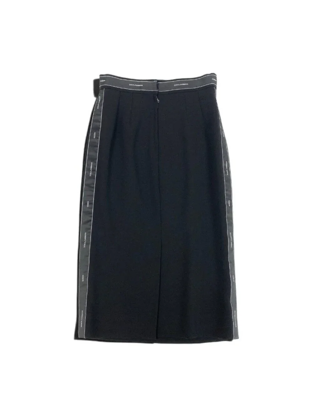 Dolce & Gabbana Long Skirt Side Line Black